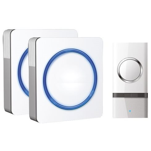 Solight 2x vezeték nélküli csengő, aljzathoz, 120m, fehér (1L23)