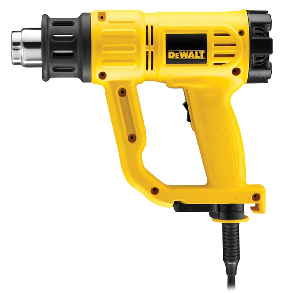 Пистолет за горещ въздух DeWalt D26411, 1800 W, 450 л/мин въздушен поток, 600°C максимална температура + Конусна дюза + Широка дюза, с форма на рибена опашка