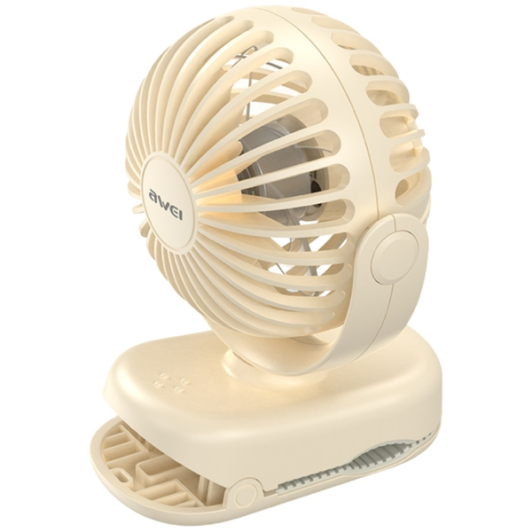 Mini Stolní Ventilátor AWEI F45 s Klipem 1200mAh bílý