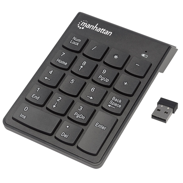 Manhattan 178846 tastierino numerico Laptop/PC RF Wireless Nero