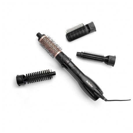 Четка с горещ въздух BaByliss Smooth Finish AS122E, 1200W, йонна функция, 4 аксесоара