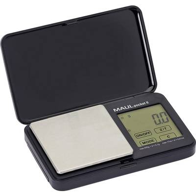 Maul Taschenwaage MAULpocket II, 500 g Zsebmérleg Mérési tartomány (max.) 500 g Elemekről üzemeltetett Fekete (1611590)