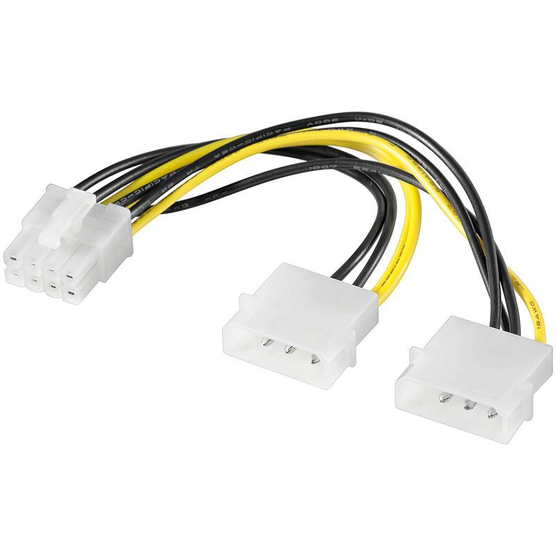 Akyga AK-CA-29 2x Molex - PCIe 8 pin (apa - apa) adapter (AK-CA-29)