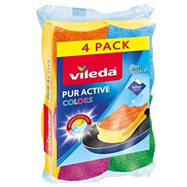 Vileda F17881 Pur Active Colors mosogatószivacs 3+1 db-os (F17881)
