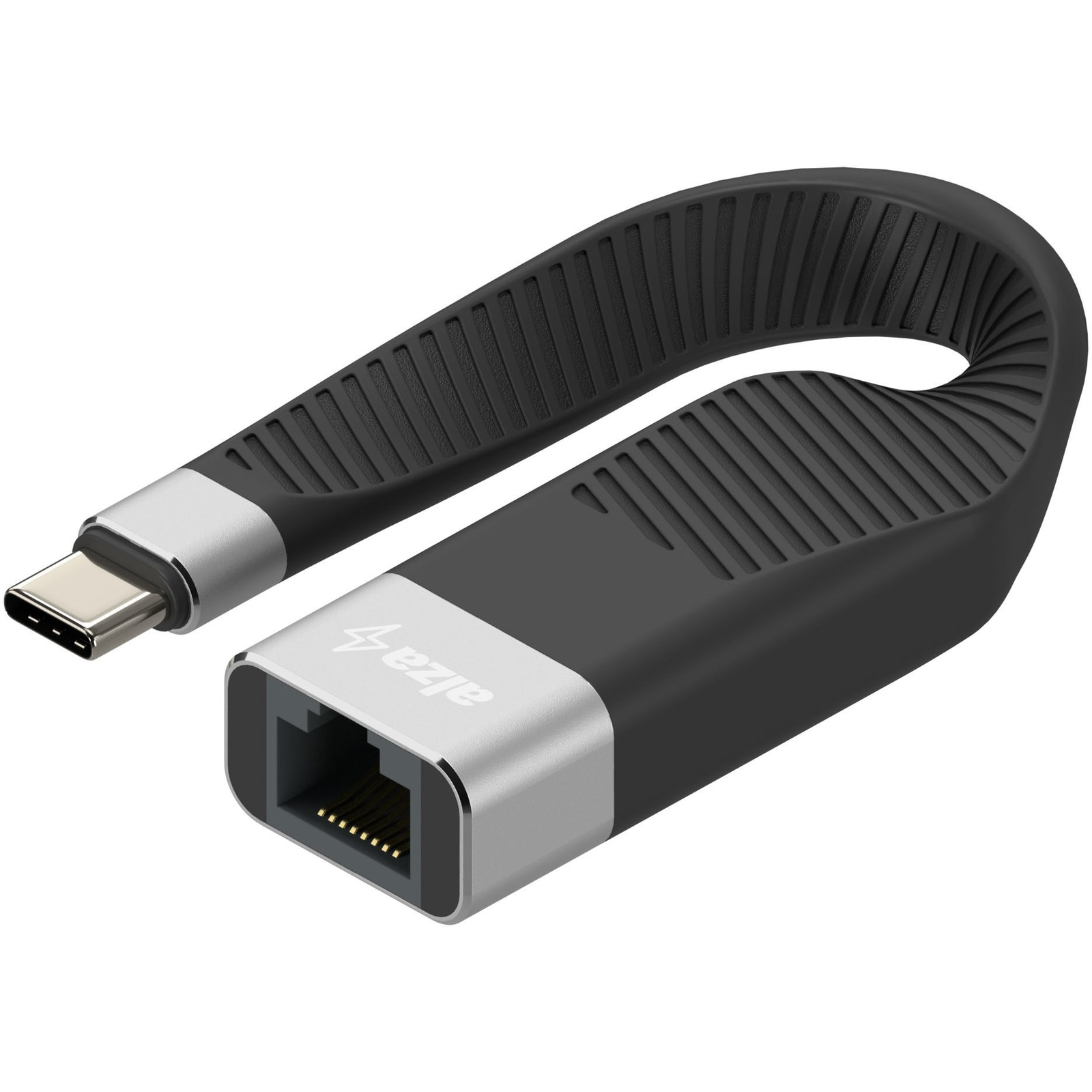 AlzaPower FlexCore USB-C 3.2 Gen 1 (M) to LAN (F), fekete (APW-ADTCLA01B)