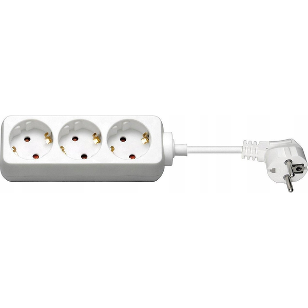MicroConnect Razdelilnik 3 vtičnice, 5m bel
