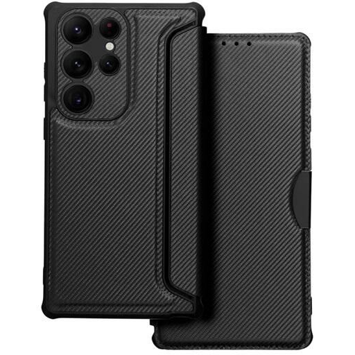 Gigapack Samsung Galaxy S24 Ultra (SM-S928) karbon mintás fliptok fekete (GP-151920) (GP-151920)
