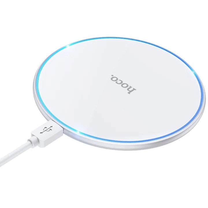 Hoco CW6 Pro Vezeték Nélküli Töltő 15W 2A-Fehér (CW6 Pro white)