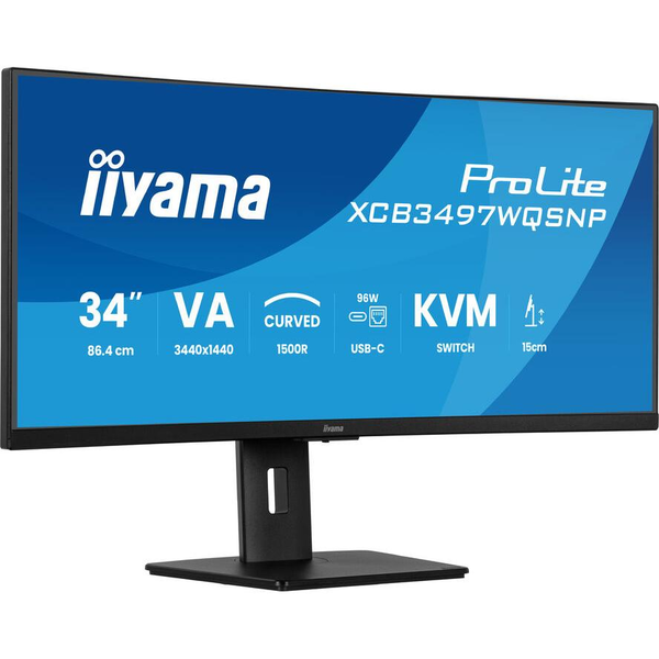 iiyama ProLite XCB3497WQSNP-B1 Monitor PC 86,4 cm (34") 3440 x 1440 Pixel UltraWide Quad HD LED Nero