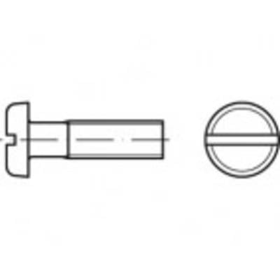 TOOLCRAFT TO-5391180 laposfejű csavar M6 16 mm egyeneshornyú ISO 3017 galvanikusan cinkezett acél 1000 db (TO-5391180)