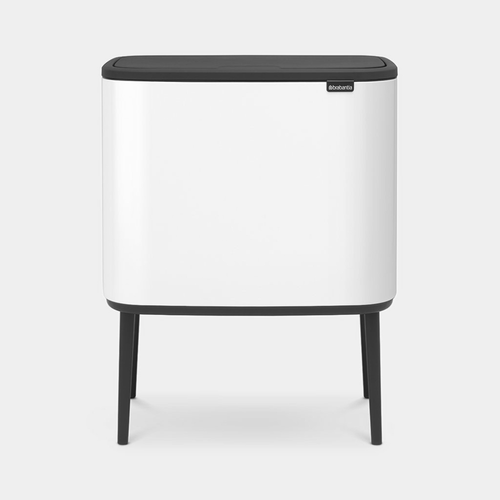 Brabantia Bo Touch Bin 3x11 literes szelektív fém szemetes - Fehér (31 35 23)
