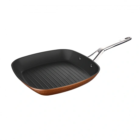 BERGNER BG-34525-BK-KF Grill serpenyő 28cm fekete