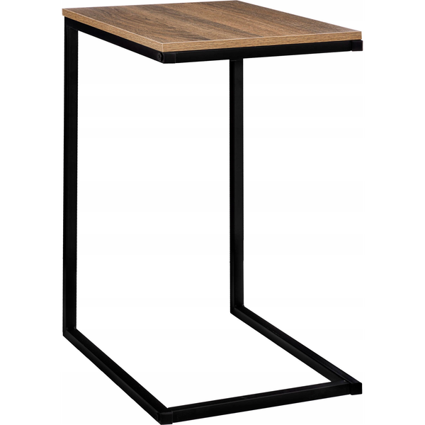 Mesita Auxiliar Salón Negro/madera 66,5x35x45 Cm