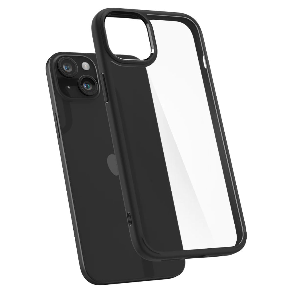 Spigen Ultra Hybrid iPhone 15 Plus tok átlátszó-matt fekete (ACS06657) (ACS06657)