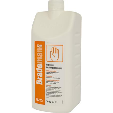 Bradoman 10830 Soft Palackos Kézfertőtleítő Szer 1000ml