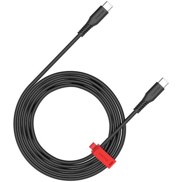Canyon CC60SC USB-C apa - USB-C apa Adat- és töltőkábel 2m - Fekete