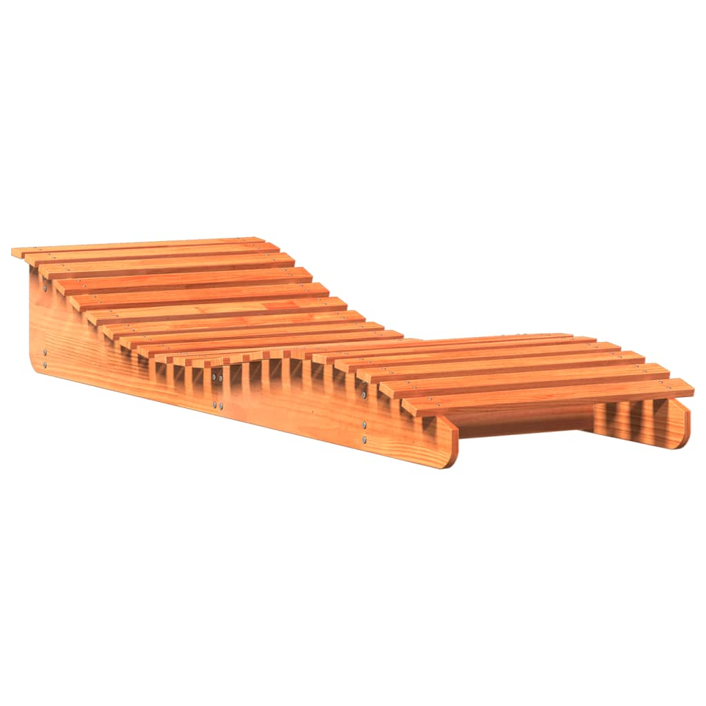 viaszbarna tömör fenyőfa napozóágy 205 x 70 x 31,5 cm (844652)