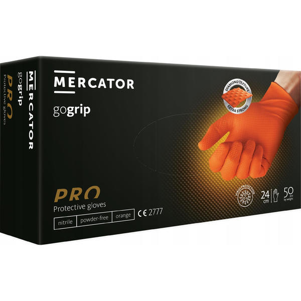 Mercator Gogrip Orange Gumikesztyű XL 50 db