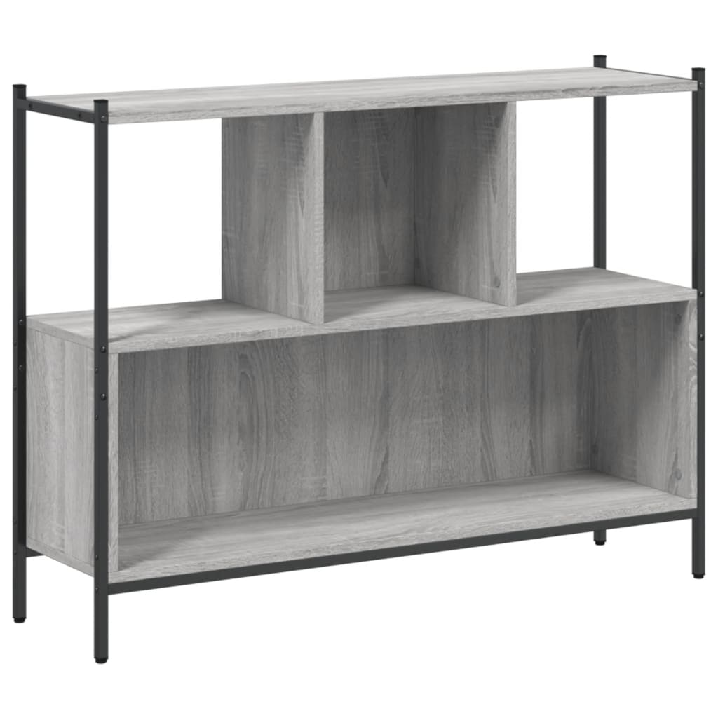 szürke sonoma színű szerelt fa könyvespolc 102x28x77,5 cm (838901)