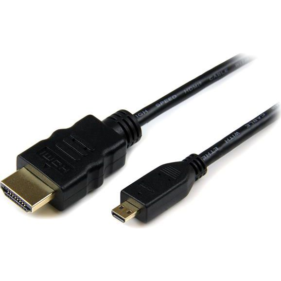 StarTech.com HDADMM1M HDMI kabel HDMI Type A (Standaard) HDMI Type D (Micro) Zwart