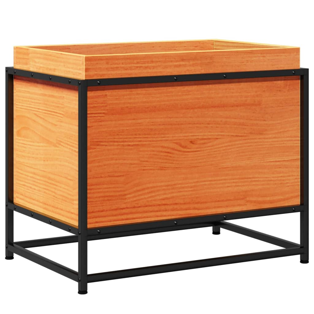 viaszbarna tömör fenyőfa kerti virágláda 60 x 40 x 50 cm (847025)