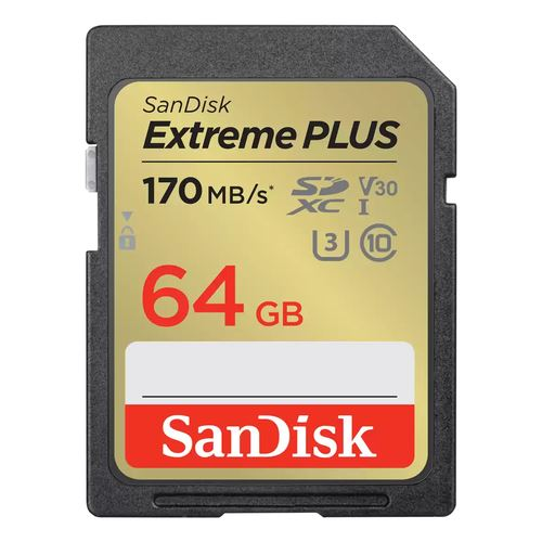 64GB SDXC Sandisk Extreme Plus CL10 U3 V30 (SDSDXW2-064G-GNCIN)