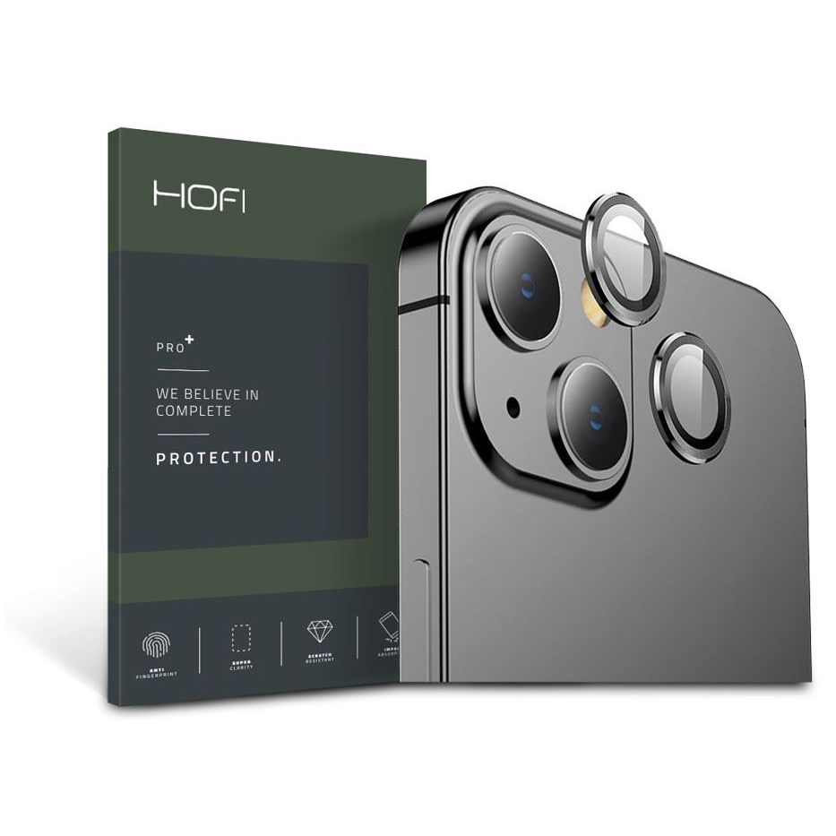 HOFI Camring Pro+ Apple iPhone 13/13 mini hátsó kameralencse védőüveg fekete kerettel (FN0363) (FN0363)