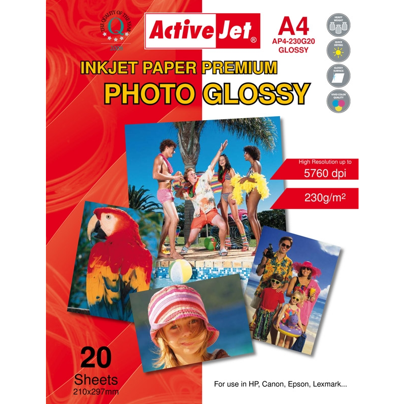 ActiveJet AP4-230G20 A4 fotópapír (20 db/csomag) (EXPACJPAP0011)
