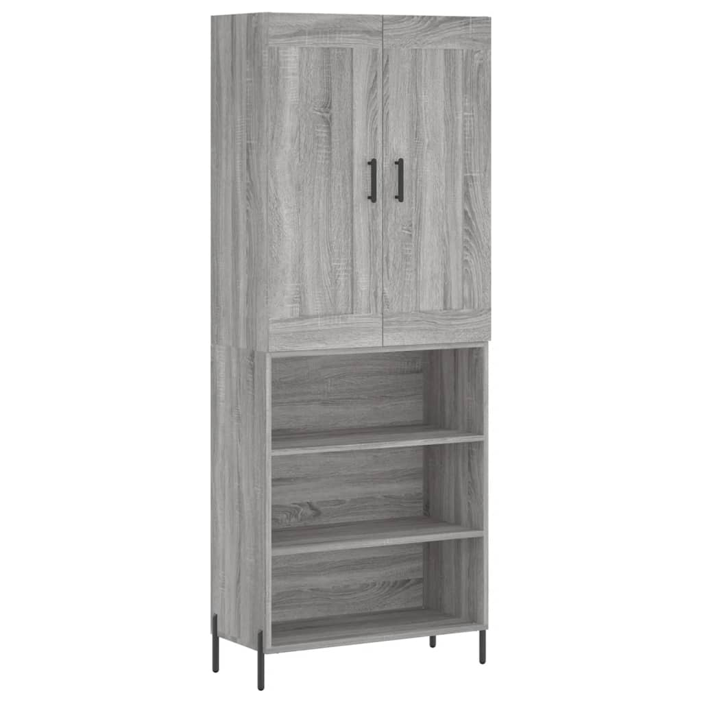 szürke sonoma szerelt fa magasszekrény 69,5 x 34 x 180 cm (3200079)