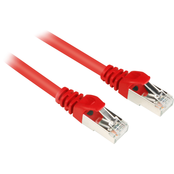 Sharkoon S/FTP CAT7a Patch kábel 5m Piros