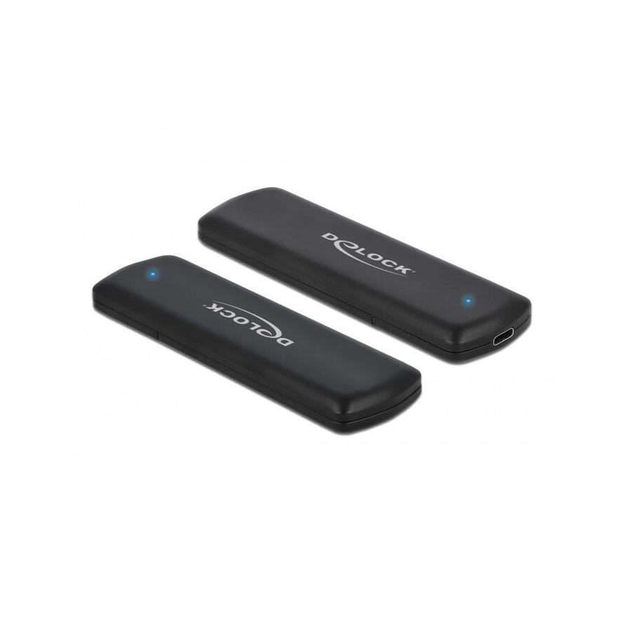 Delock 42633 M2 USB-C Külső SSD ház - Fekete (42633)