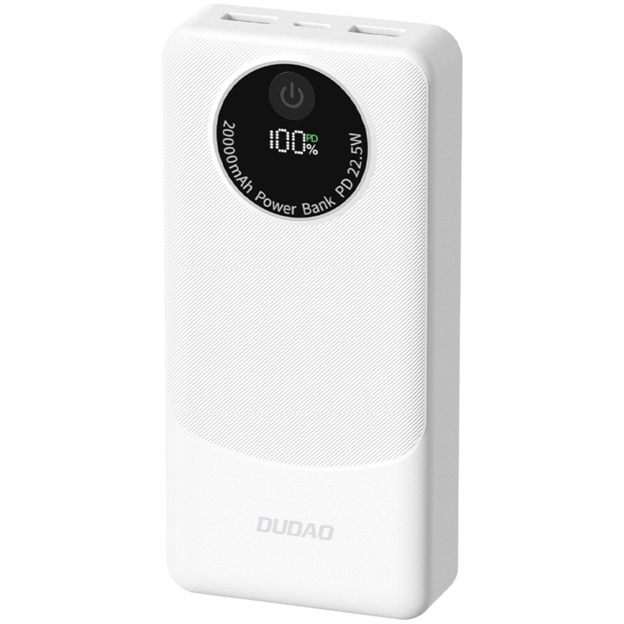Външна батерия Dudao K12 10 000 mAh, бяла