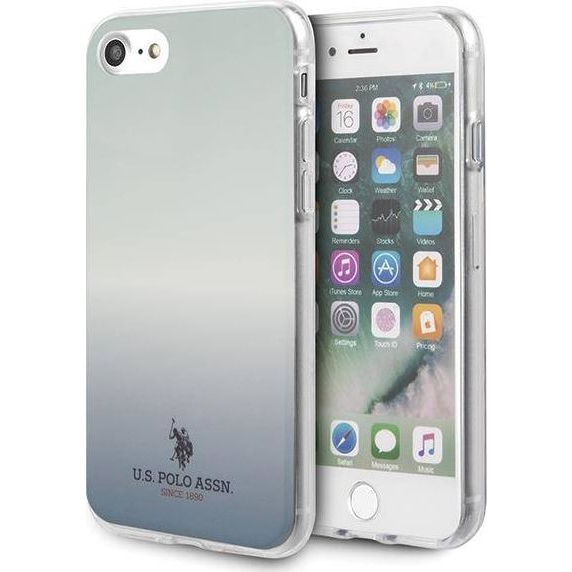 US Polo Gradient Pattern Collection iPhone 7 / 8 / SE 2020 / SE 2022 Telefon tok - Kék/Szürke (69840-uniw)