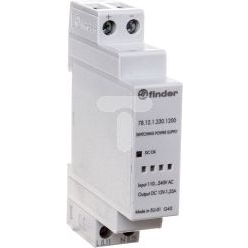 Finder 78.12.1.230.1200 Kalapsínes tápegység 12 V/DC 1.25 A 12 W Tartalom, tartalmi egységek rendelésenként 1 db (78.12.1.230.1200)