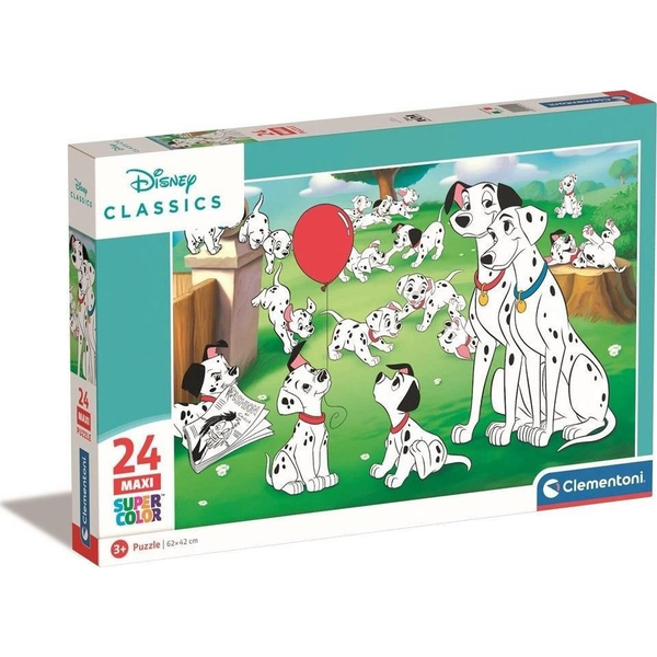 Disney klasszikusok: 101 Kiskutya 24 db-os maxi supercolor puzzle - Clementoni