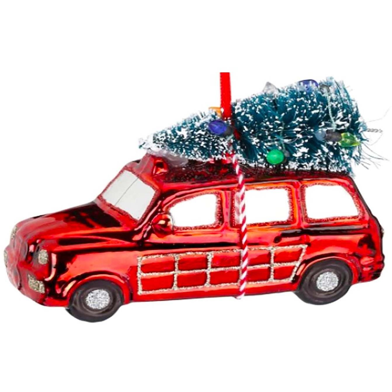 LAALU autó karácsonyfával 11 cm (LAU-2101)