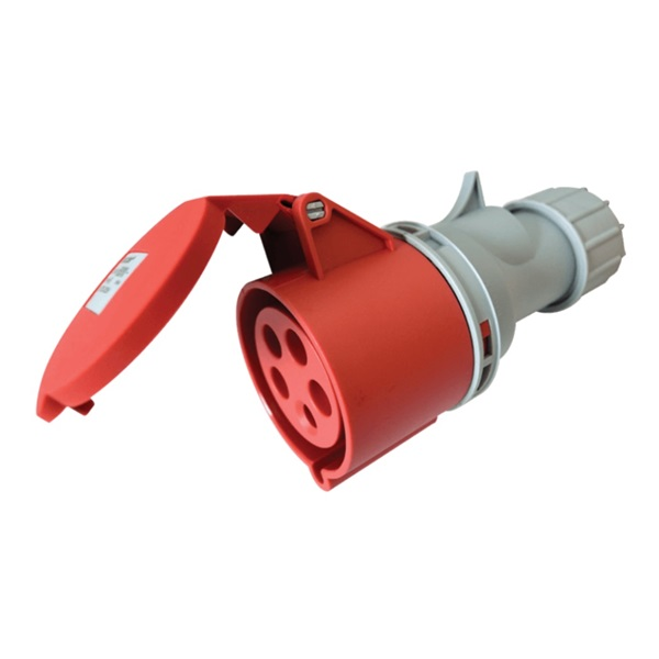 Tracon TICS-215H 16A/ 400V/ 3P+N+E/ 6h/ IP44 külső tömítőszelencével ipari csatlakozóaljzat (TICS-215H)