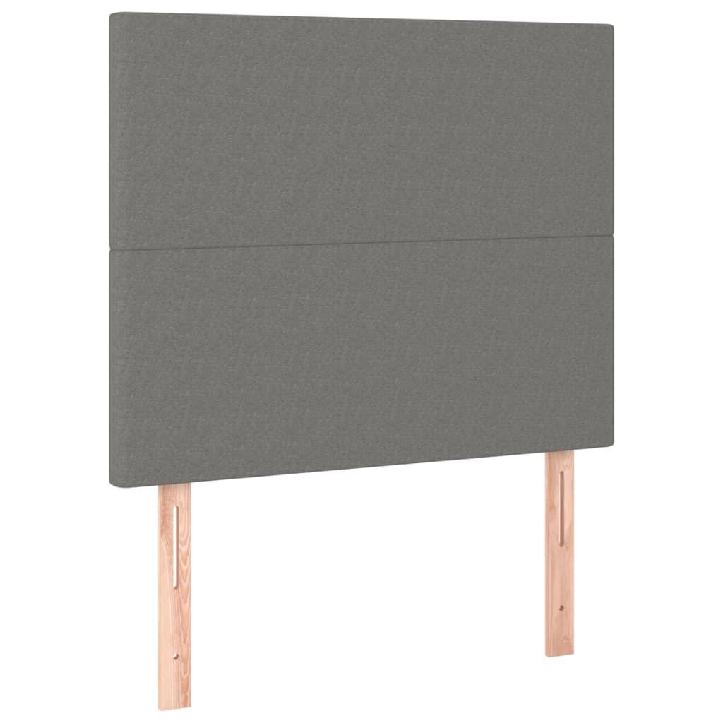 2 db sötétszürke szövet fejtámla 90x5x78/88 cm (3116035)