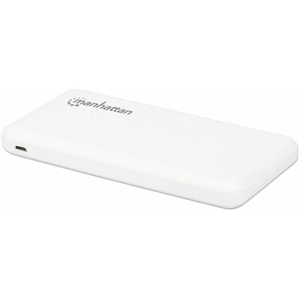 Manhattan Powerbank 10000 mAh Fehér USB-C Micro-USB