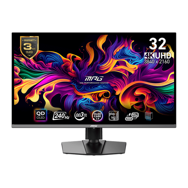 MSI MPG 321URX QD-OLED Monitor PC 80 cm (31.5") 3840 x 2160 Pixel 4K Ultra HD QDOLED Nero