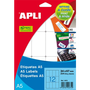 Apli 8x12 mm kerekített sarkú etikett 3375 etikett/csomag - Fehér