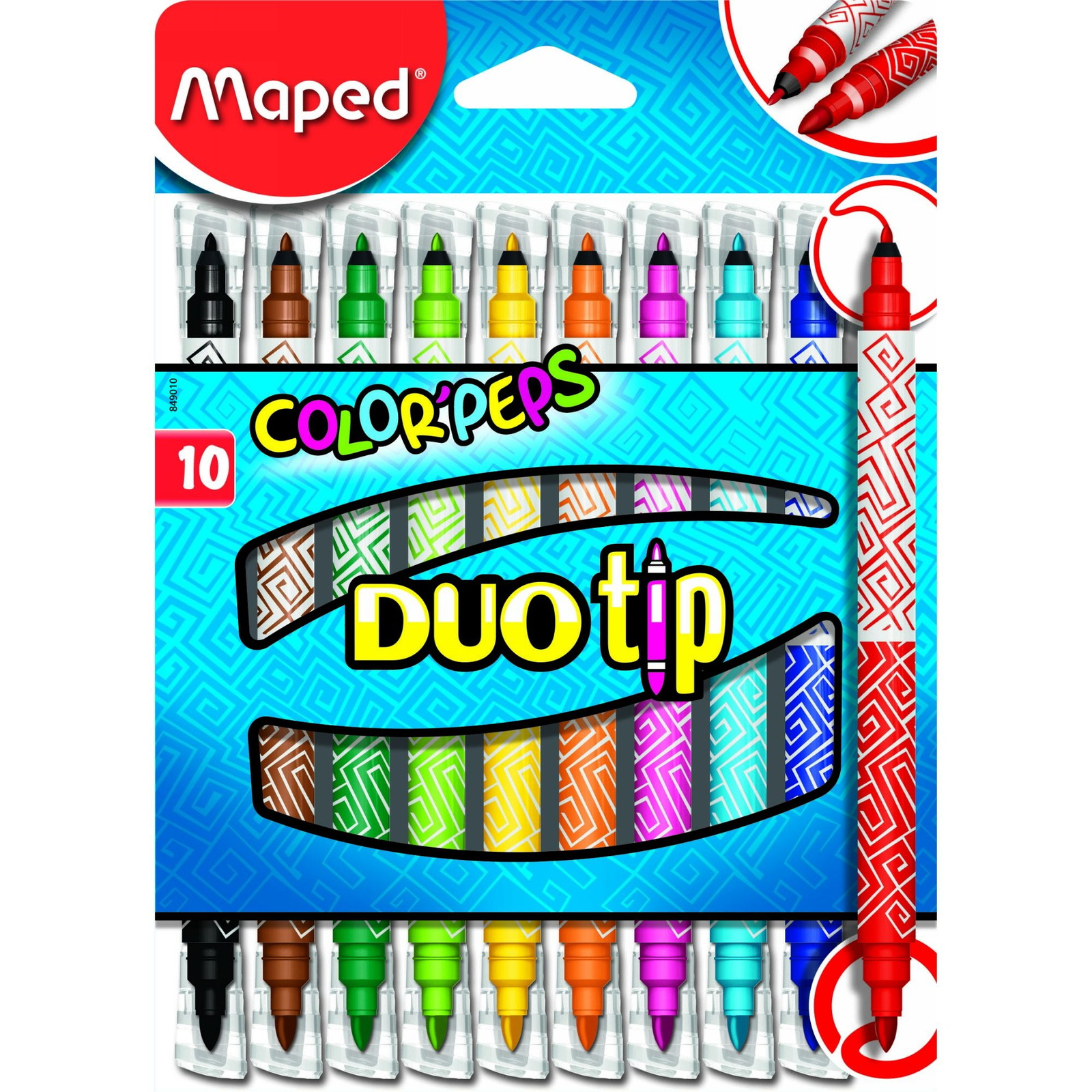Maped DuoTip 2 mm 3.9 mm Kétvégű Filctoll készlet -10 szín (849010)