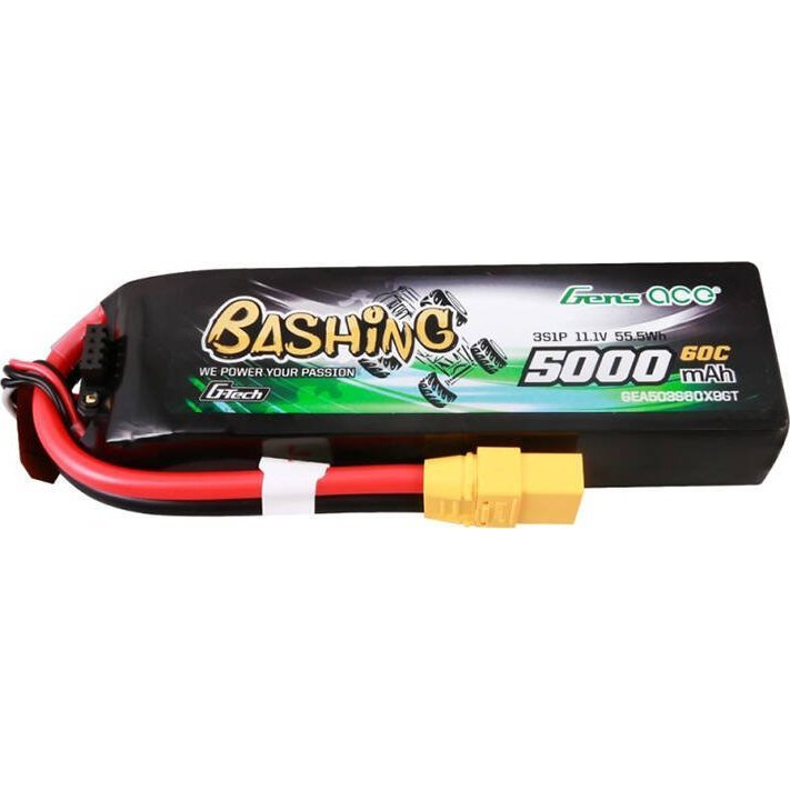 GENS ACE G-Tech 5000mAh 11.1V 3S1P 60C Lipo Battery Pack with XT90 Plug Bashing Series akkumulátor (GEA503S60X9GT)