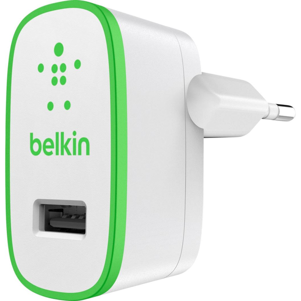 Belkin hálózati töltő USB csatlakozással 2.1 A fehér-zöld (F8M670vfWHT)