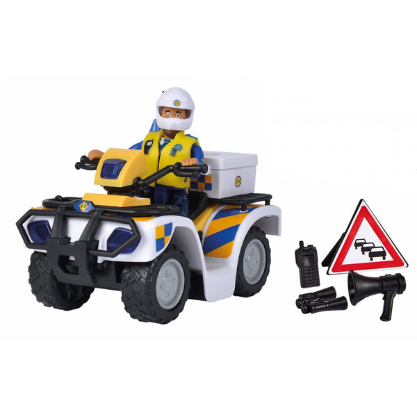 Simba Sam, a tűzoltó: Rendőrségi quad Malcolm figurával (109251093038)