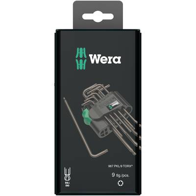 Комплект от 9 ключа Torx Blacklaser, Wera
