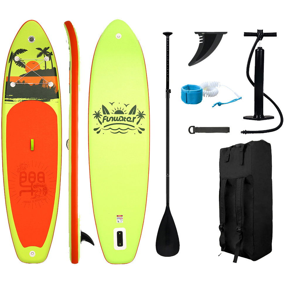 Kubisport Paddleboard 335 × 84 × 15 cm with accessories yellow-orange (05-PB335-ZL)