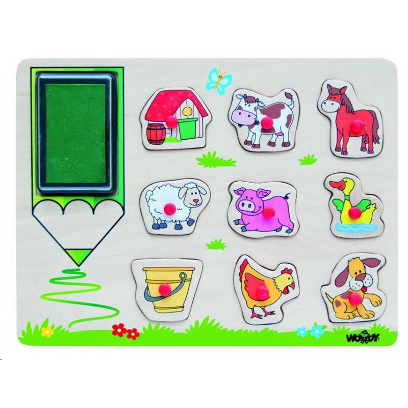 Woodyland Farm állatos fa nyomdaszett (91184) (91184)