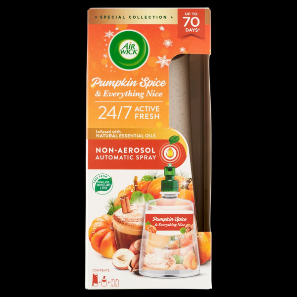 AirWick Active Fresh utántöltő - Fűszeres sütőtök varázs 228 ml (5999109544896)