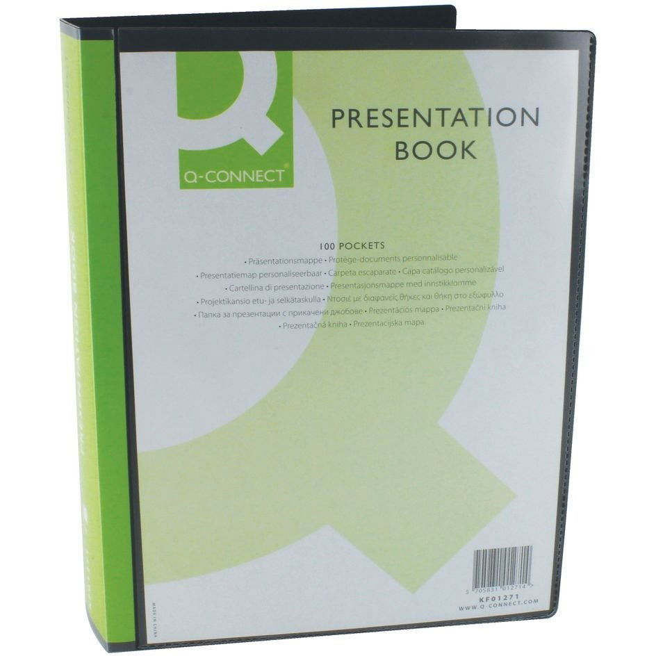 Q-CONNECT A4, 100 zseb, fekete (KF01271)